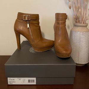 Vince Camuto sultra tan ankle booties